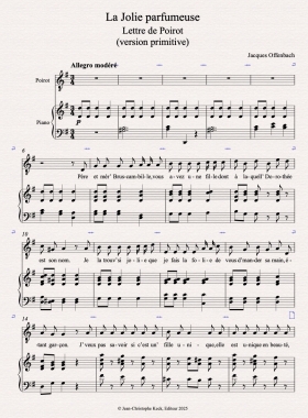 Jacques Offenbach : La Jolie parfumeuse, lettre de Poirot (version primitive) - Jean Christophe Keck, musicien